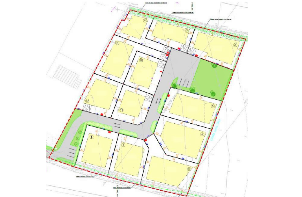 Les 12 parcelles du futur lotissement de Préaux-Bocage affichent des superficies allant de 500 à 900 m2. Courteam.