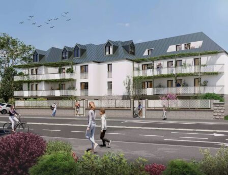 Courteam, courtier en financement en Normandie, commercialise les 28 appartements de cette résidence située à Caen.